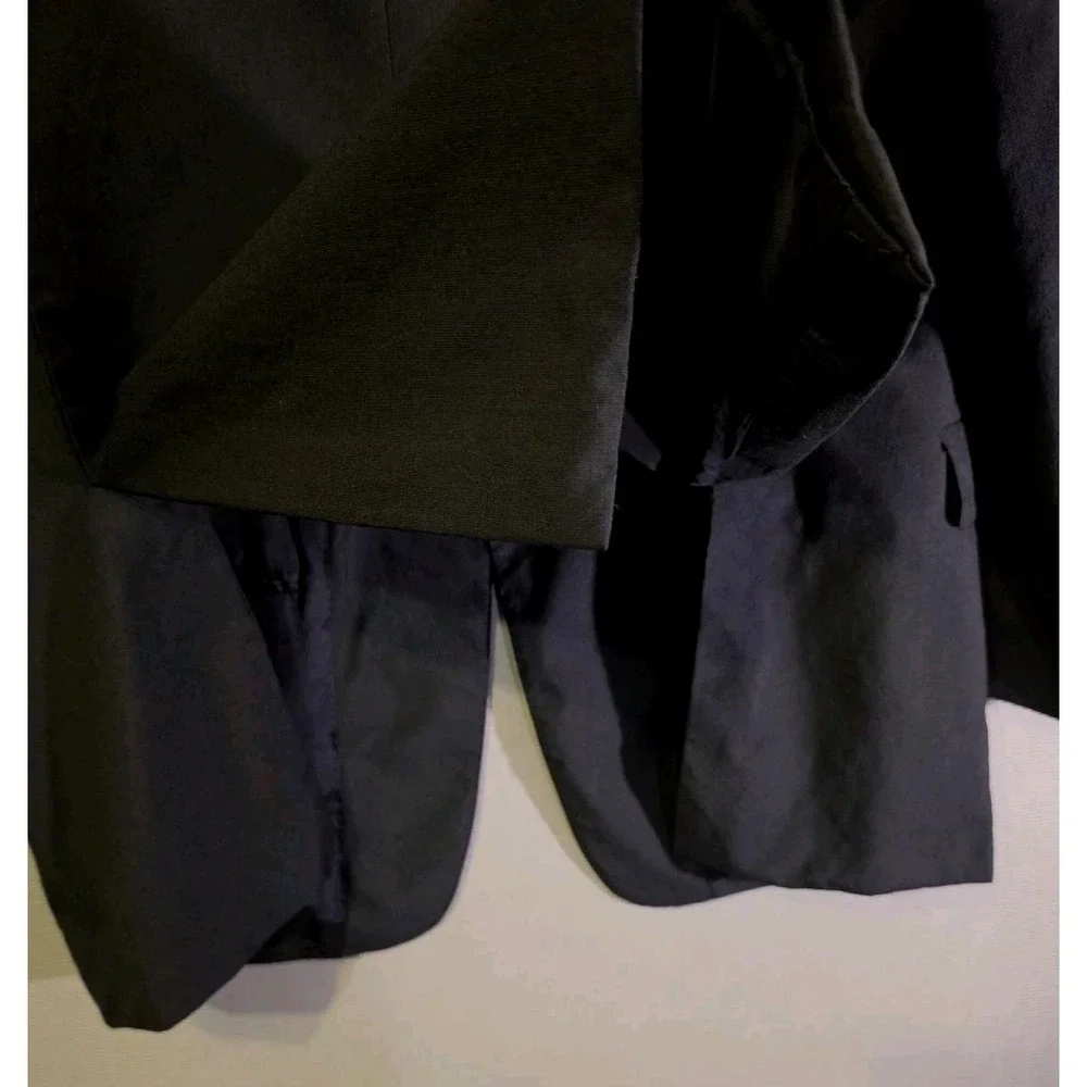 Versace Collection Mens Luxury Blazer IT 56 Black Wool Silk 2 Button Sport Coat